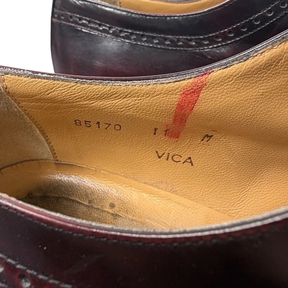 Bruno Magli Vica Mens Dress Shoes Cap Toe Oxford Leather Burgundy Size 11 M